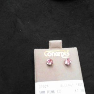 5MM PINK CZALLERGY FREE