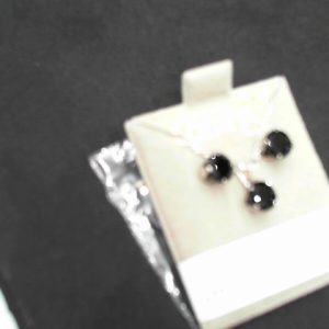 STERLING SILVER6MM BLACK CZ