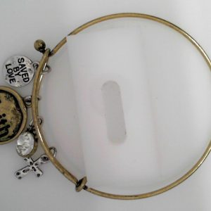 SS YG PLATE FAITH BRACELET