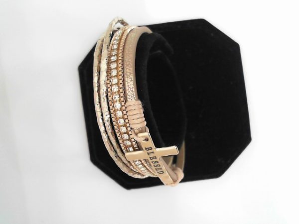 SS YG PLATE BLESSED MAGNETIC BRACELET
